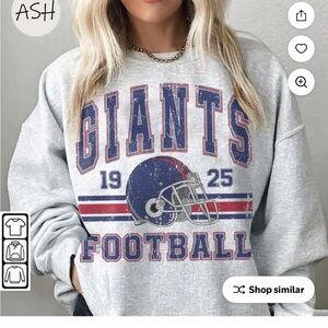 Ash Gray Giants Football Hoodie